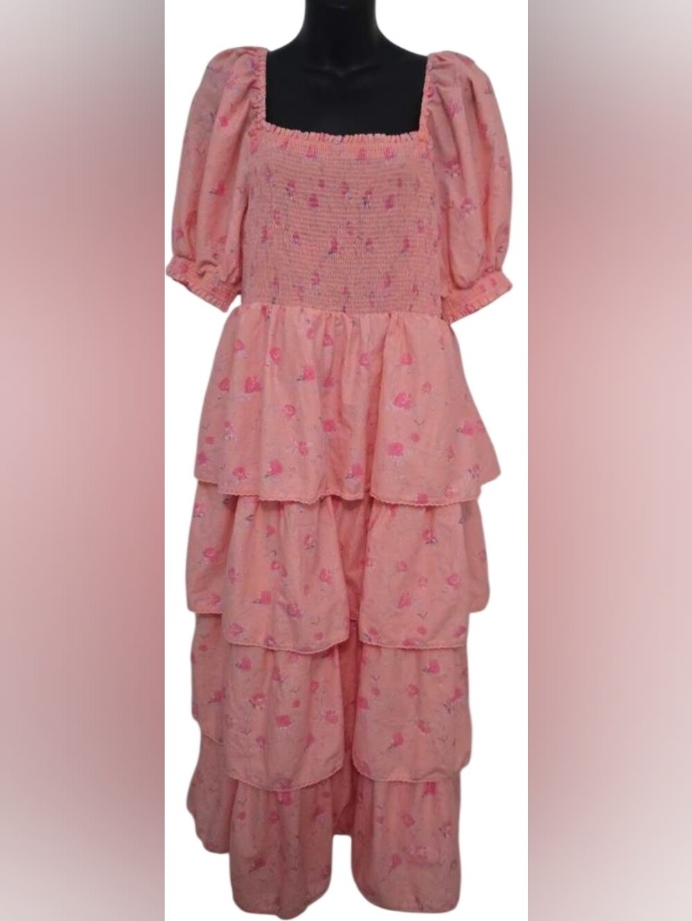 Love Shack Fancy × Target Pink Floral Pleasant Smock Dress XL